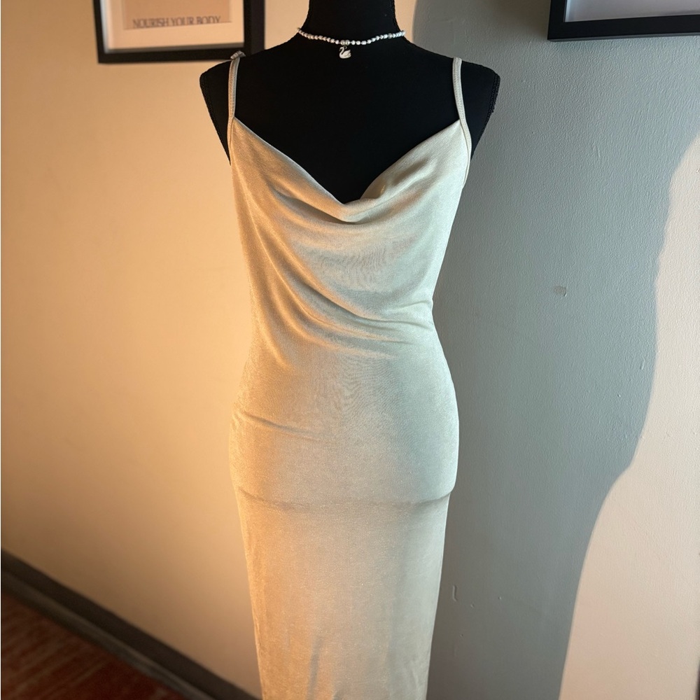 Elegant Cream Slip Dress